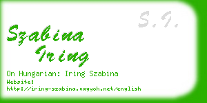 szabina iring business card